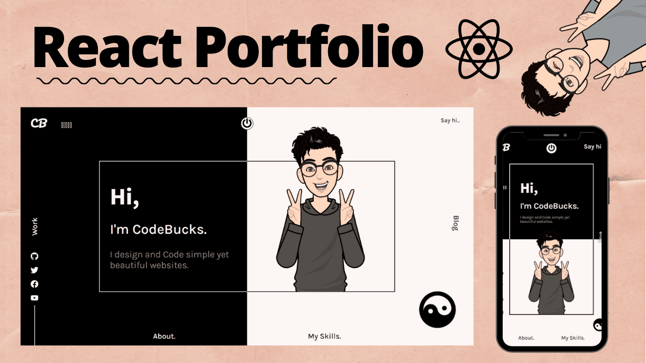 Build a stunning Portfolio website with React JS